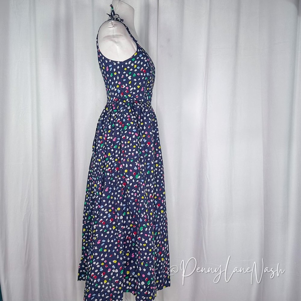 J.Crew Ratti Happy Cat Print Dotted Midi Sundress - Picture 7 of 16